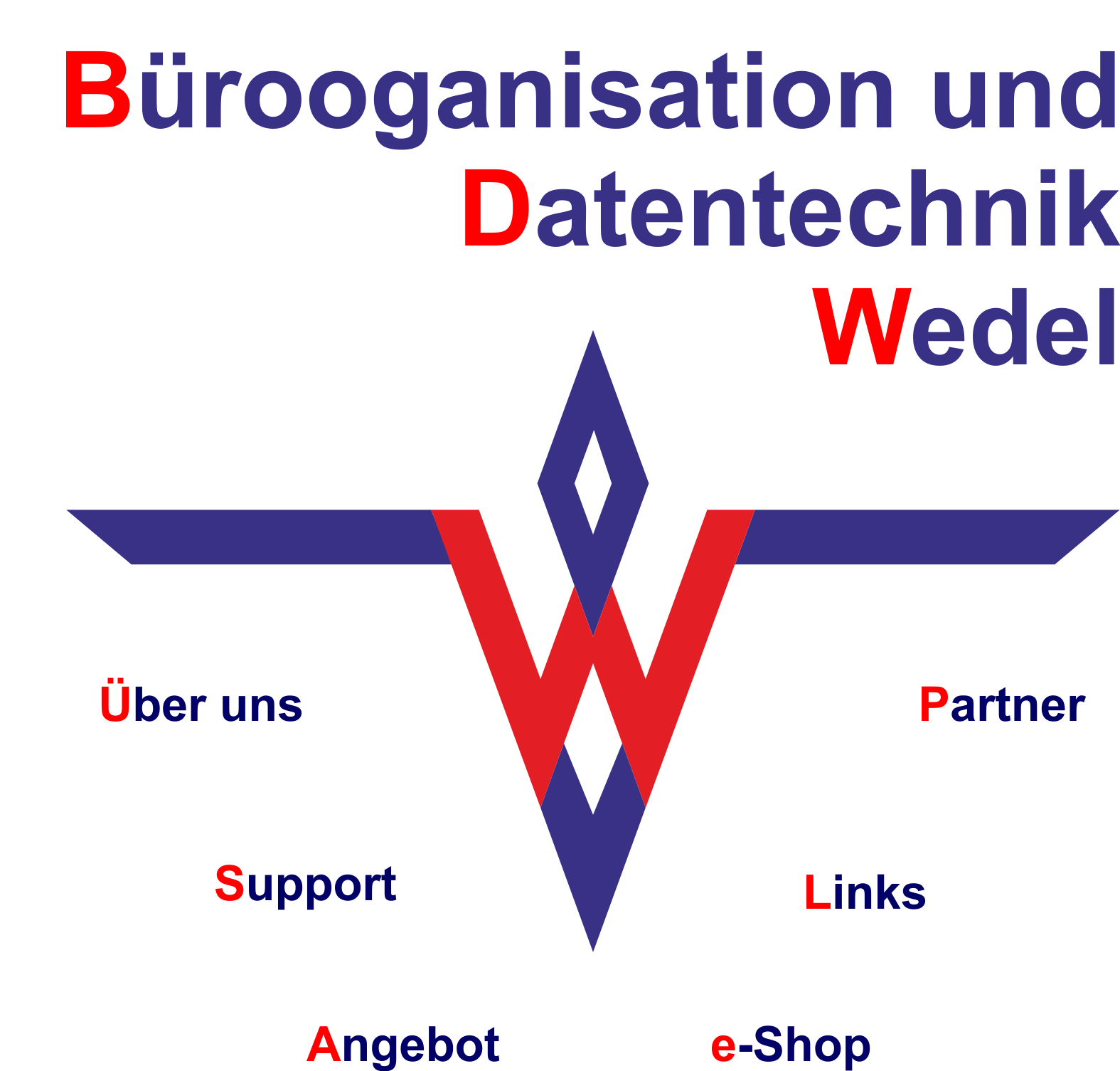 Grafisches Auswahlmenü von « B.D.W. »